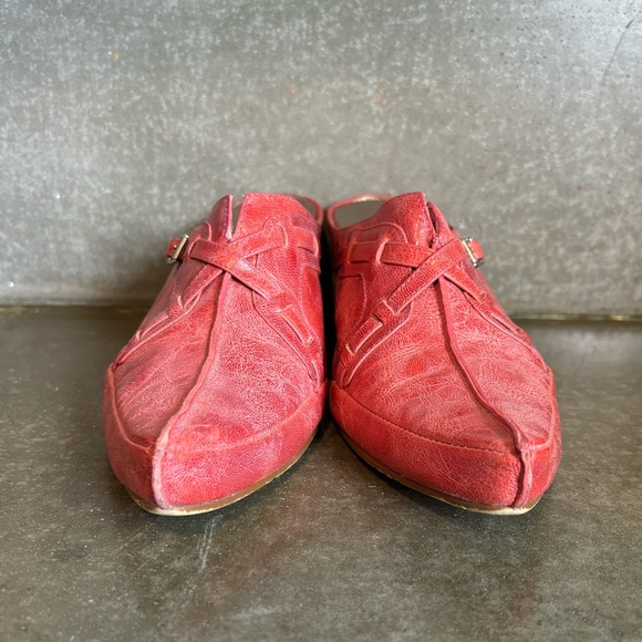 Fugitive By Francesco Rossi Heeled Clogs Red / Pink Business EU 39 / Women’s 8.5 - Picture 6 of 11